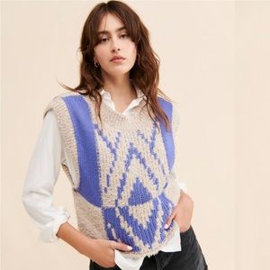 Free People - Diamonds for days vest, size Medium